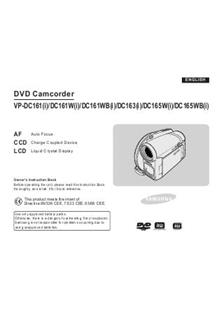Samsung VP DC 161 manual. Camera Instructions.